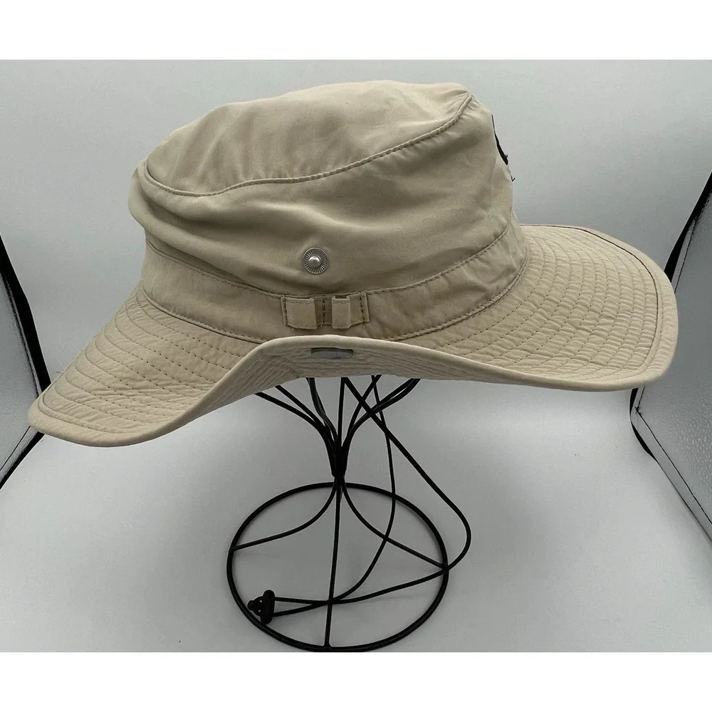 Mission Bucket Hat Chin Strap Side Snaps Stretch Beige Unisex Adult Pack OSFM